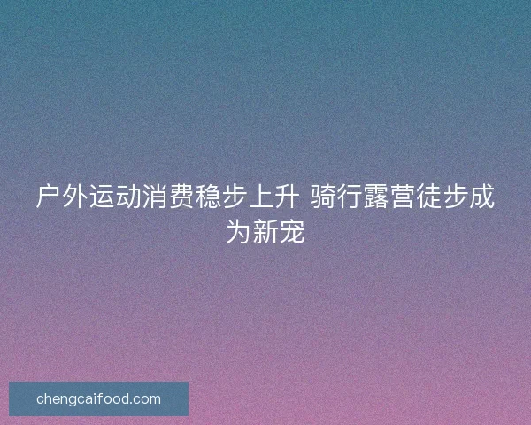 户外运动消费稳步上升 骑行露营徒步成为新宠